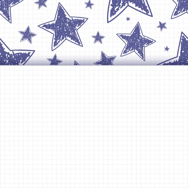 Abstract background with hand drawn stars — Stock Vector