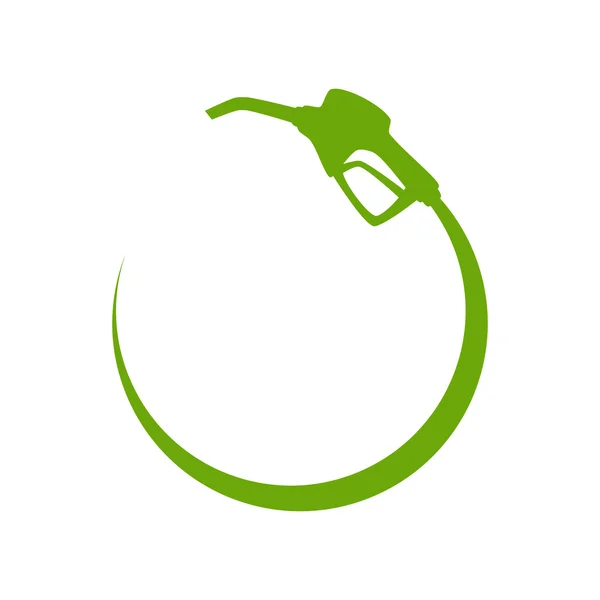 Green gas pump icon — Stock Vector