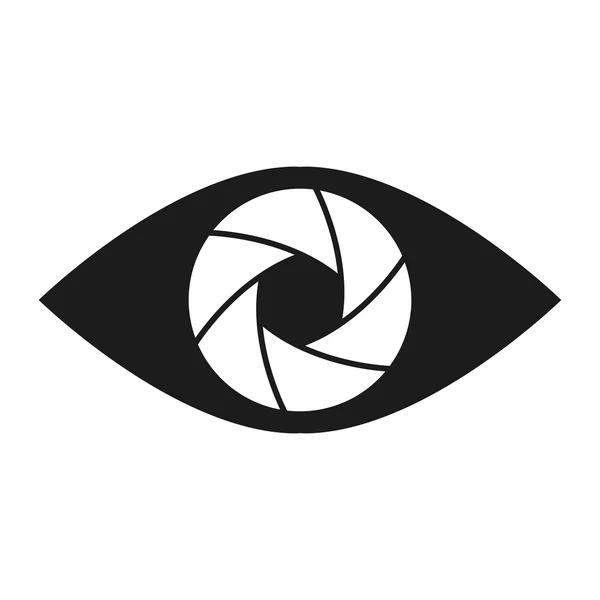 Migawki pojęciowy płaski streszczenie ikonę oka — Stockvector