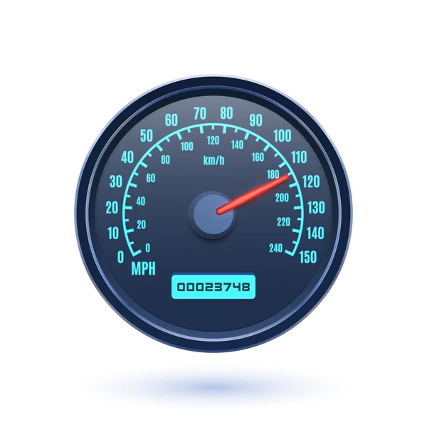 Speedometer icon isolated on white background — Stock Vector