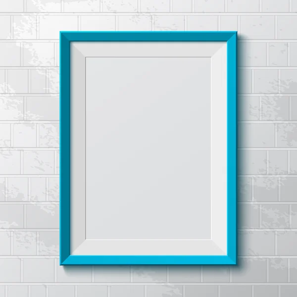 Realistisch blauw frame. — Stockvector