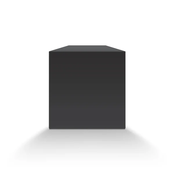 Caja en blanco negro — Vector de stock