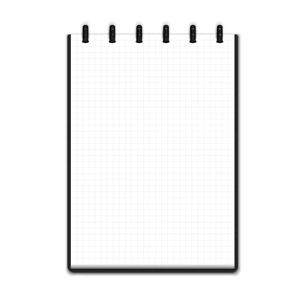 Realistic blank notepad — Stock Vector