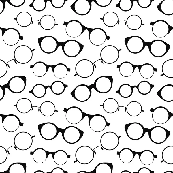 レトロなメガネでシームレスなパターン — ストックベクタ