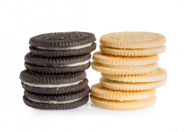 Cookies Geïsoleerd Witte Achtergrond — Stockfoto