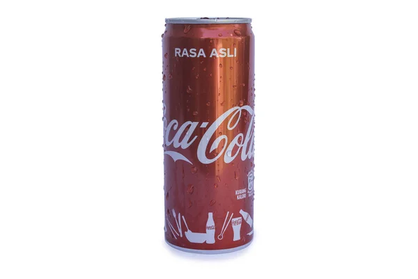 Kulim Malaysia February 6Th 2021 Coca Cola Can Isolated White — ストック写真