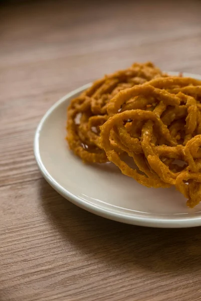 Murukku Savory Crunchy Snack Originating Indian Subcontinent Its Indian Traditional —  Fotos de Stock