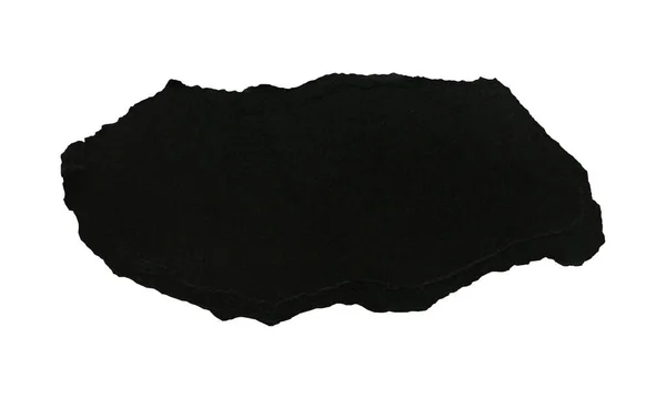 Black Scrap Paper Isolated White Background — Stock Photo, Image