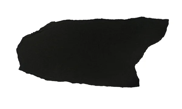 Black Scrap Paper Isolated White Background — Stock Photo, Image