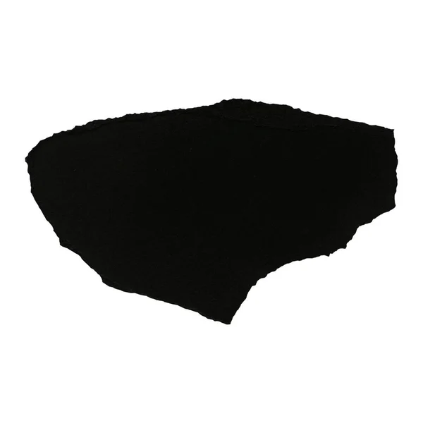 Černý Papír Izolovaný Bílém Pozadí — Stock fotografie