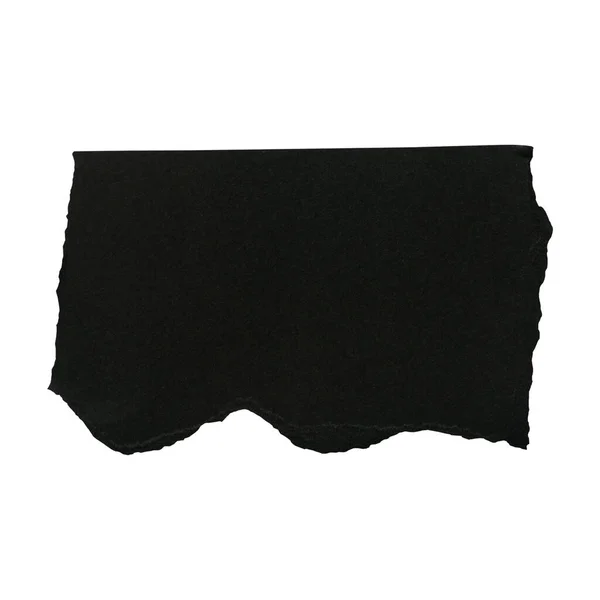 Black Scrap Paper Isolated White Background — Foto de Stock