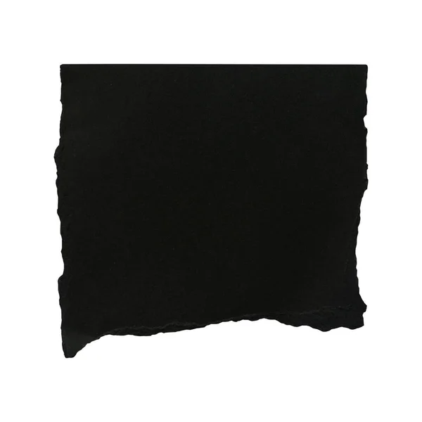 Black Scrap Paper Isolated White Background — Photo