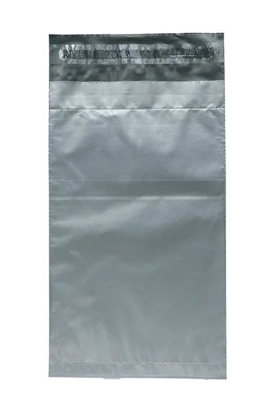 Grey Blank Plastic Postal Mailing Bags Parcel Envelope Self Seal — ストック写真