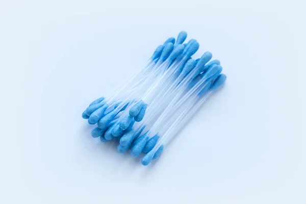 Cotton Buds White Background — Fotografia de Stock