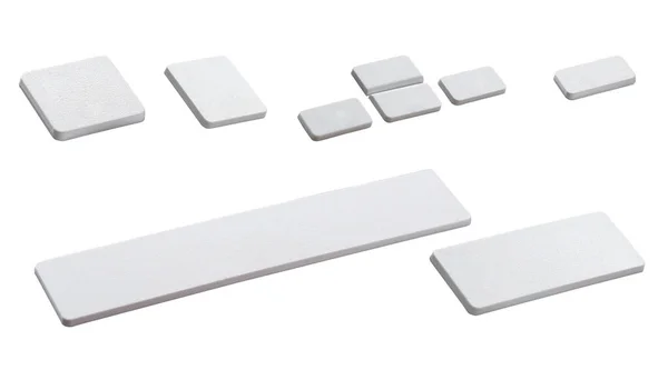 Beyaz Arkaplanda Izole Edilmiş Beyaz Renkli Farklı Boyutlarda Bir Bilgisayar — Stok fotoğraf