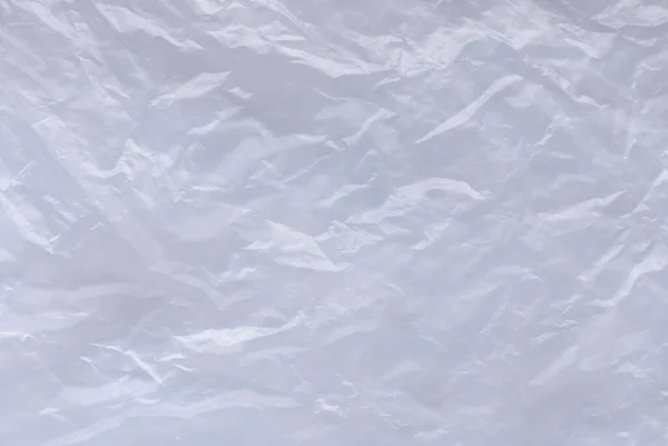 White Crumpled Plastic Bag Background Texture — Stockfoto