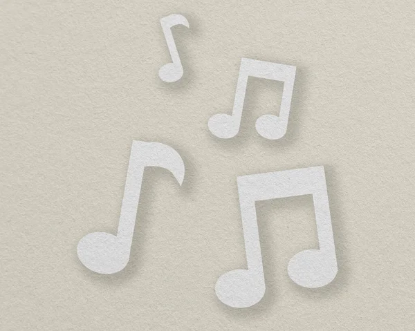 Music Note Icon Design Yellow Background — Stockfoto