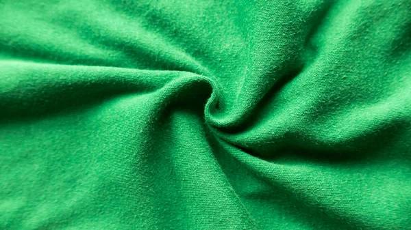 Textile and texture template. Green cotton cloth fabric.Background.