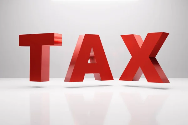 Render Illustration Word Tax Business Finance Concept — Foto de Stock