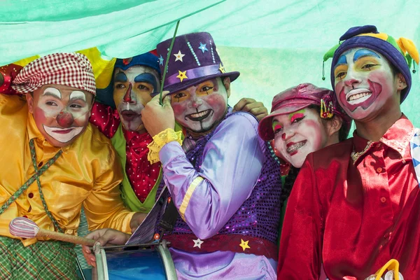 Young street clowns — Stock Photo, Image
