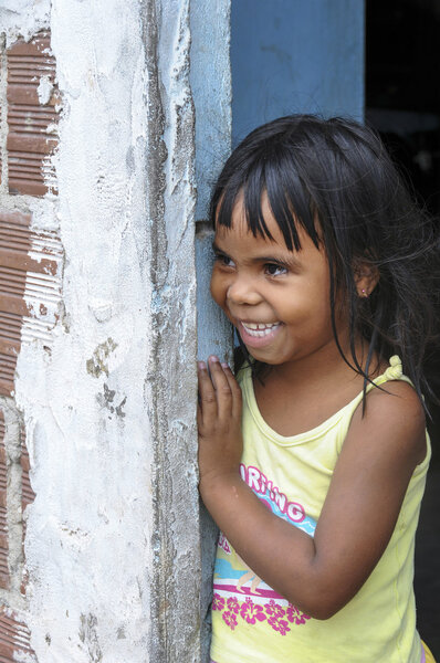 Little brazilian girl smiling