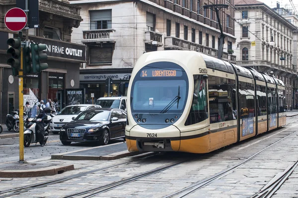 Tramvaje v Miláně — Stock fotografie