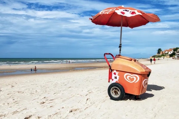 Icecream na praia — Fotografia de Stock