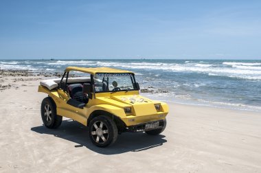 Yellow beach buggy clipart