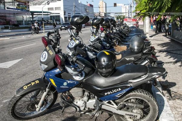 Polizia motocicletta in fila — Foto Stock