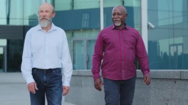 Gri sakallı yaşlı Avrupalı beyaz adam eski Afrikalı arkadaş veya meslektaşıyla tanışıyor, ilginç sohbetler yapıyor, manzaralar, modern ofis binaları. İki farklı çalışan birlikte iyi vakit geçiriyor.