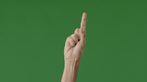 Erkek Vücudunun Den Kadar Sayan Geri Sayımı Gösteren Parmaklarıyla Hesaplayan — Stok video