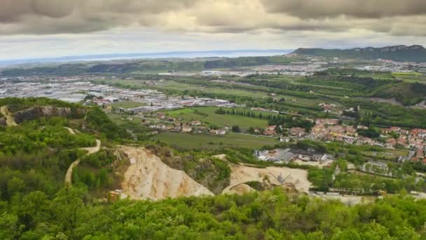 Aerial View Beauty Nature Mighty Slopes Alpine Mountains Canyon Luxurious — Wideo stockowe