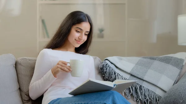 Serene Young Girl Student Daughter Relaxed Arabian Biracial Intelligent Woman — Foto de Stock