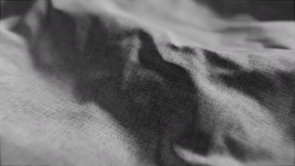 Przenoszenie Czarny Szary Materiał Tekstury Fali Projekt Ruchomy Falistego Płótna — Wideo stockowe