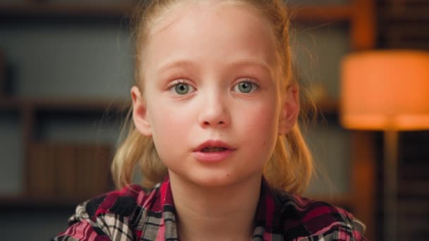 Little Female Blogger Cute Schoolgirl Blond Child Talking ...