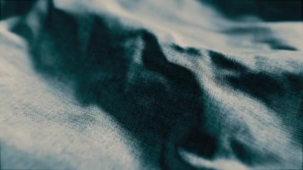 Poruszająca Się Fala Falująca Grubej Tkaniny Jeansowej Tekstury Materiału Projekt — Wideo stockowe