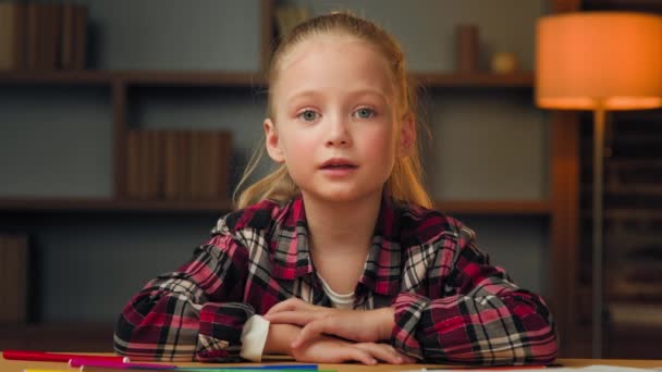Smart Little Child Pupil Pretty Schoolgirl Look Webcam Kid ...