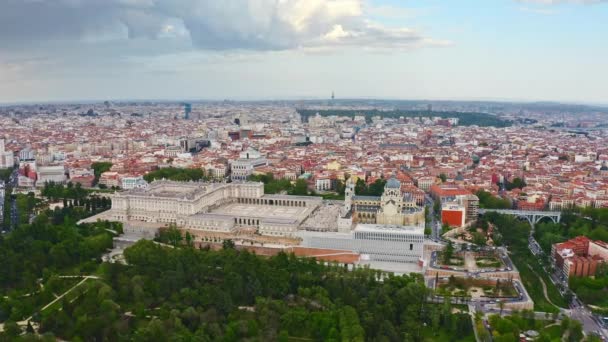 Vista Aerea Residenza Ufficiale Famosa Del Castello Reale Della Famiglia — Video Stock