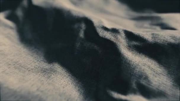 Переміщення Синьої Тканини Текстури Матеріалу Хвилі Дизайн Рухів Хвилястого Полотна — стокове відео