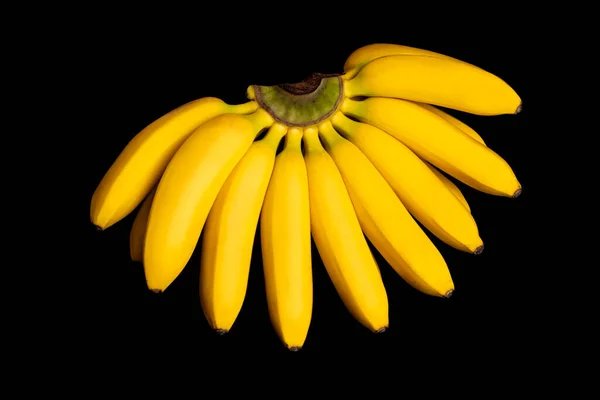 Żółty Banan Czarnym Tle — Zdjęcie stockowe