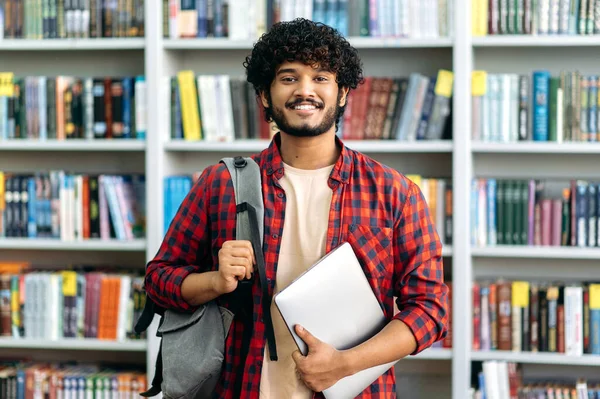 Happy Confident Indian Arabian Male Student University Stylish Casual Wear — Stockfoto