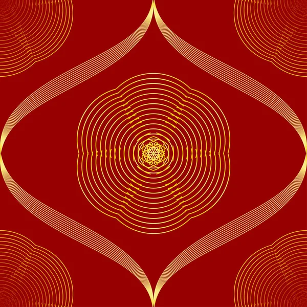 circles.circumference kırmızı background.vector üzerinde altın rengi arka plan