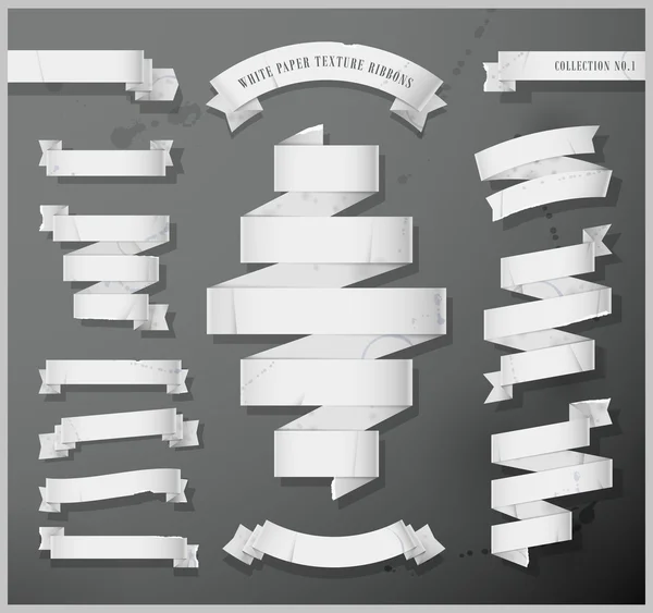 Rubans texture papier blanc - Collection No.1 — Image vectorielle