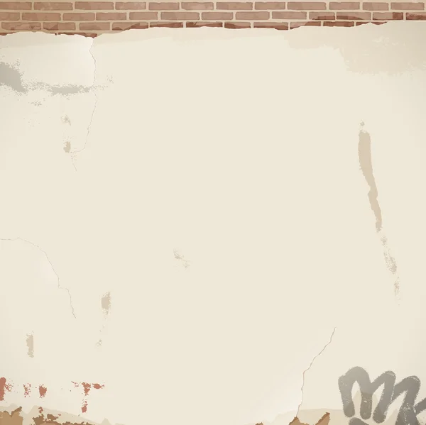 Alte beschädigte Mauer - Hintergrund — Stockvektor
