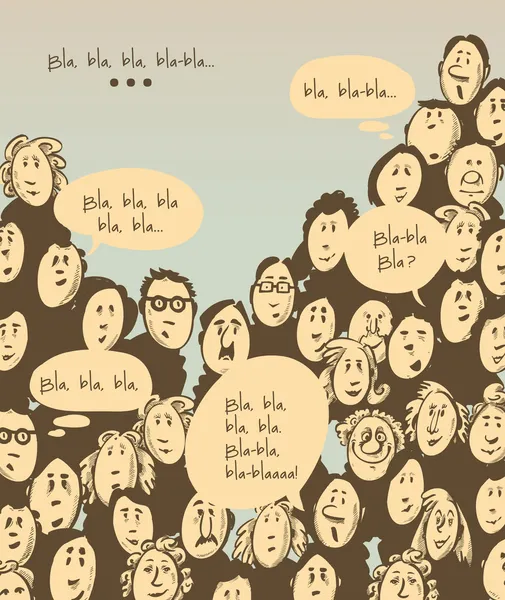 Mensen praten - cartoon tekens Rechtenvrije Stockvectors