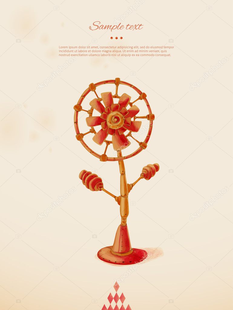 Mechanical flower. Background. Eps10