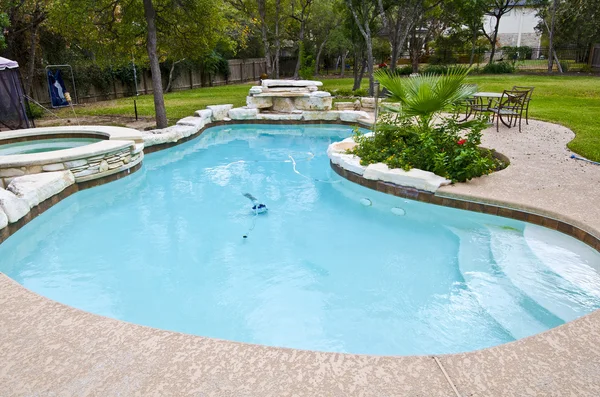 Backyard Swimming Pool Royalty Free Stock Photos