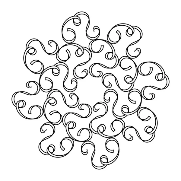 Mandala. Boyama kitabı sayfaları. El çizimi vektör illüstrasyonu