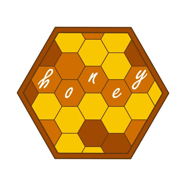 Honing Honingraat Vector Illustraties Geïsoleerd Witte Achtergrond Ontwerp Van Biologisch — Stockvector