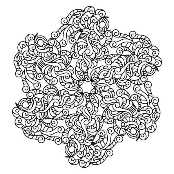 Page Livre Coloriage Pour Adultes Mandala Illustration Vectorielle Pour Art — Image vectorielle